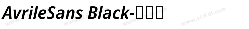 AvrileSans Black字体转换